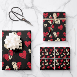 Brokade hjärter mot Valentines day Mönster 1