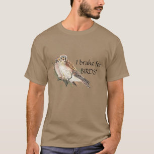Broke for Birds Citote Birding Kestrel Couple T Shirt