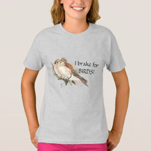 Broke for Birds Citote Birding Kestrel Couple T Shirt