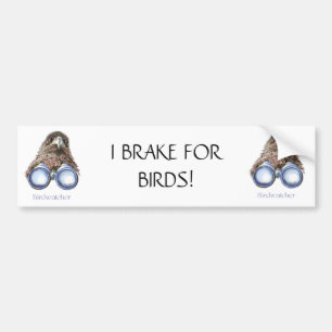 BROKE FOR FÅGDS FUNNY BIRD WATCHCHING HAWK QUOTE BILDEKAL