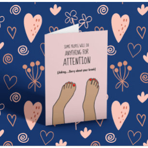 Broken Ankle Funny Card Kort