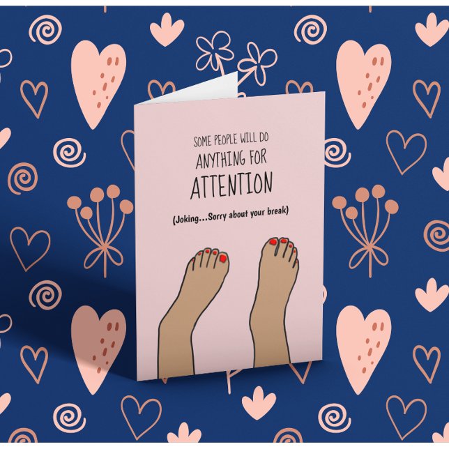 Broken Ankle Funny Card Kort (Skapare uppladdad)