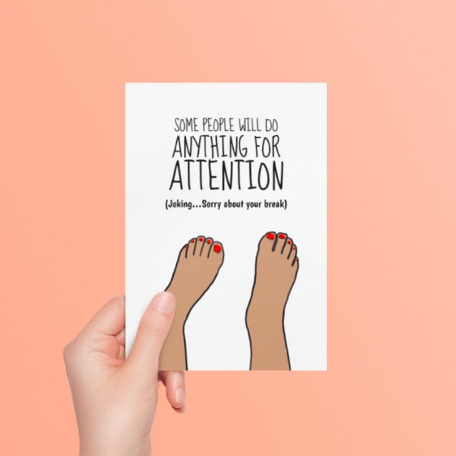 Broken Ankle Funny Vykort (Skapare uppladdad)