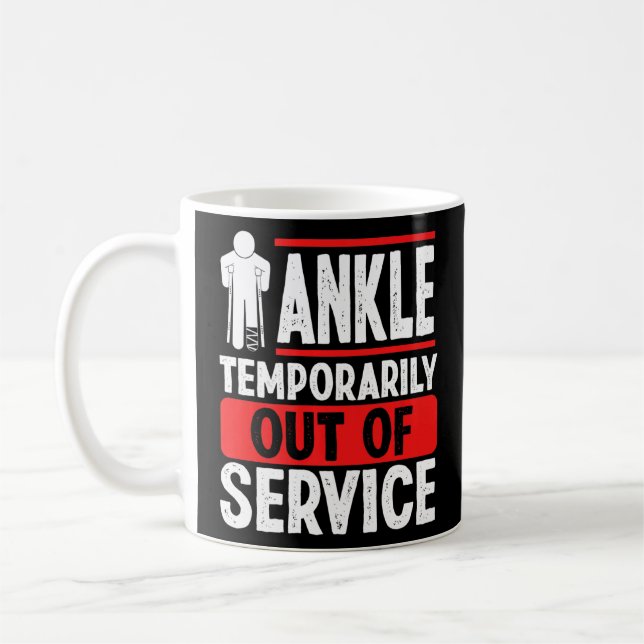 Broken Ankle Recovery Humor Broken Ankle Warrior Kaffemugg (Vänster)