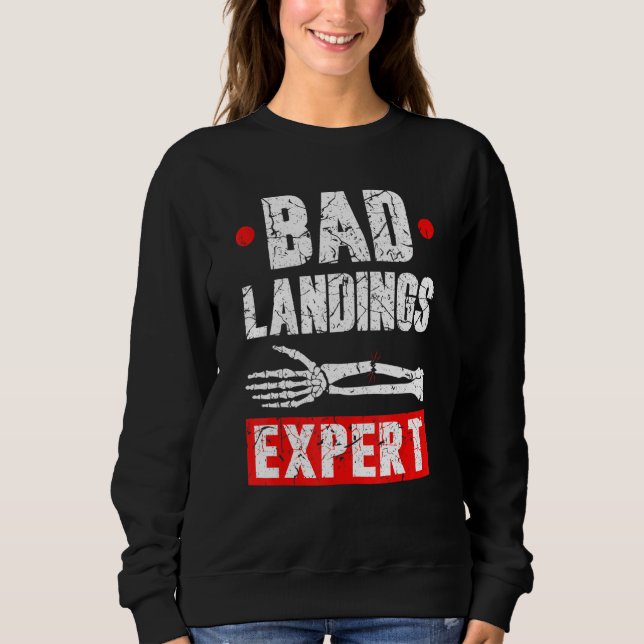 Broken Arm Cast Joke Bad Landings Expert Recovery T Shirt (Framsida)