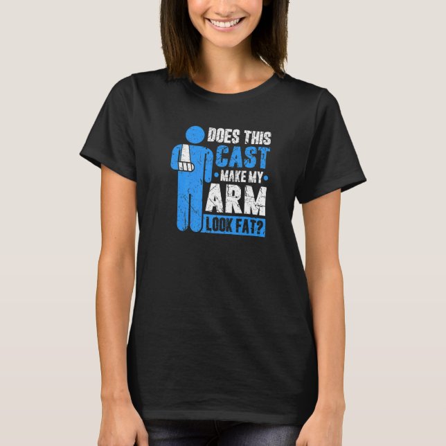 Broken Arm Cast Joke Recovery Kom snart T Shirt (Framsida)