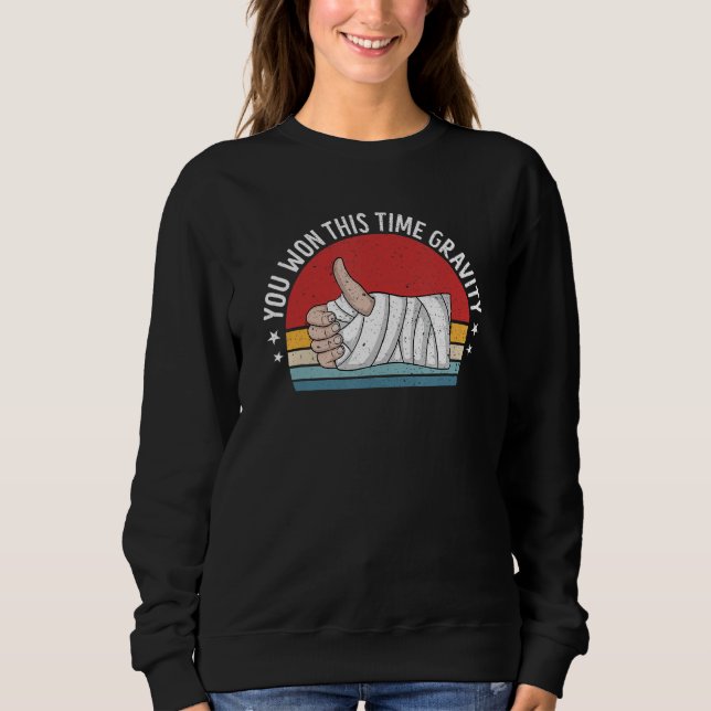 Broken Arm Hand Injury Funny Recovery Get Well Soo T Shirt (Framsida)