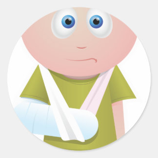 Broken Arm Runt Klistermärke