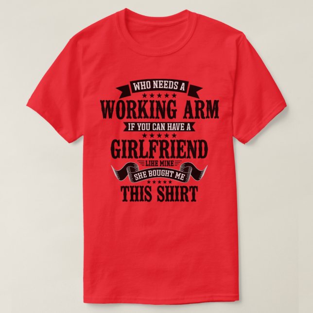 Broken Arm som behöver en arbetande Arm T Shirt (Design framsida)
