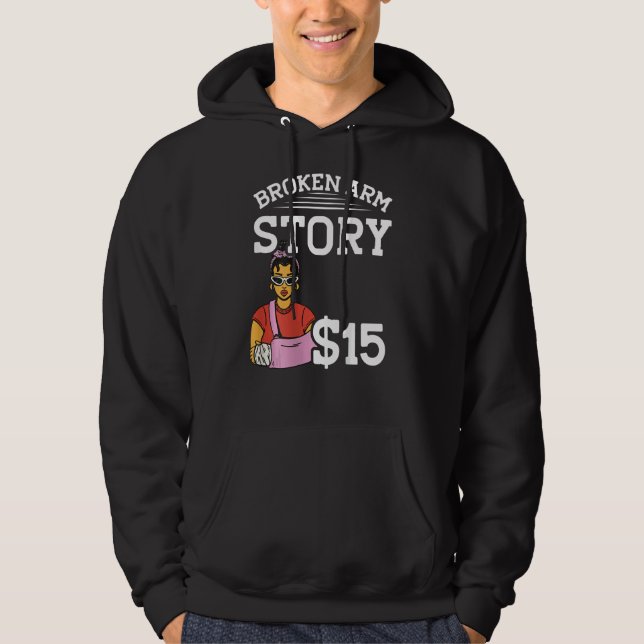 Broken Arm Story  15 BACKPRINT  Broken Bone Hoodie (Framsida)