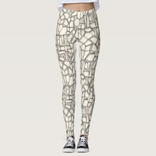 BROKEN benvit Leggings (Framsida)