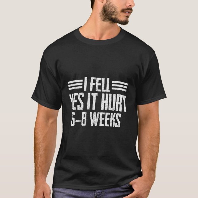 Broken Bone Fattiga Arm Leg Wrist Recovery T Shirt (Framsida)