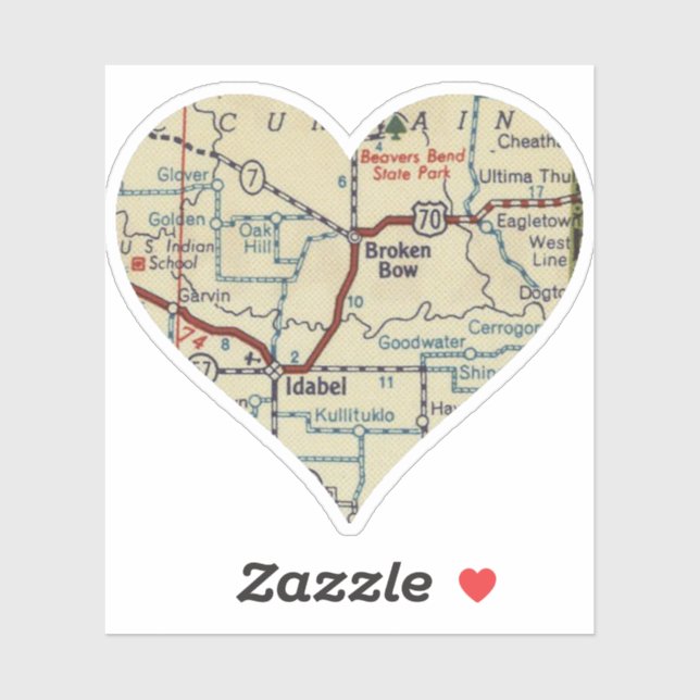 Broken Bow Oklahoma Klistermärken (Ark)