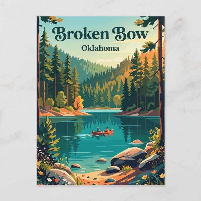Broken Bow, Oklahoma Vykort (Framsida)