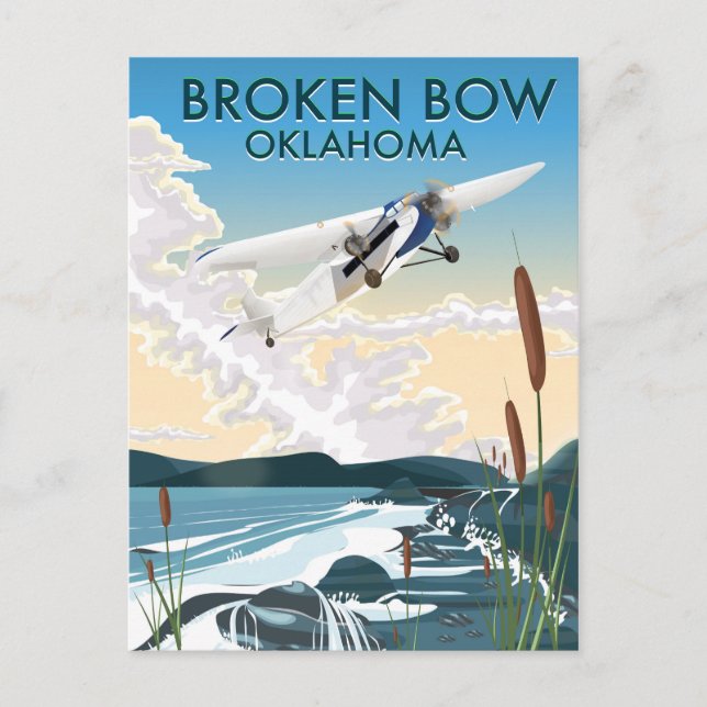 Broken Bow Oklahoma Vykort (Framsida)