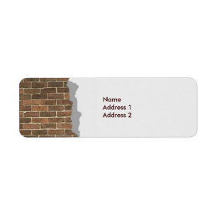 Broken Brick Wall Avery-etikett Returadress Etikett