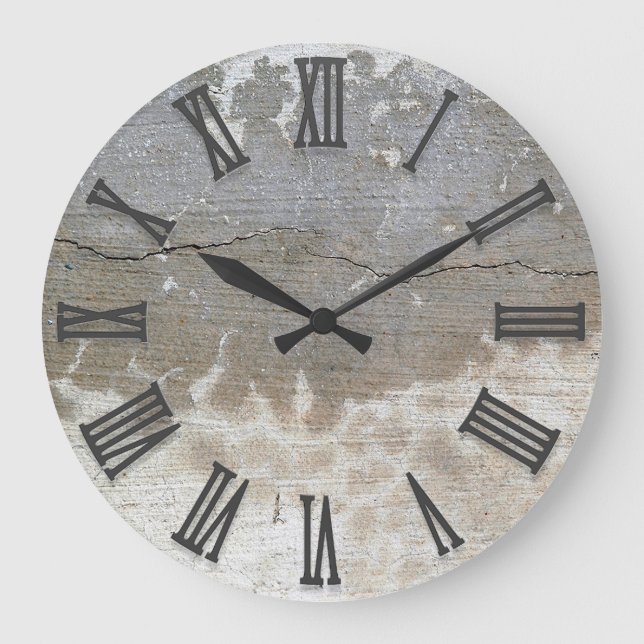 broken concrete wall clock stor klocka (Framsida)