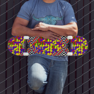 Broken Cube av Kenneth Yoncich Mini Skateboard Bräda 18,5 Cm