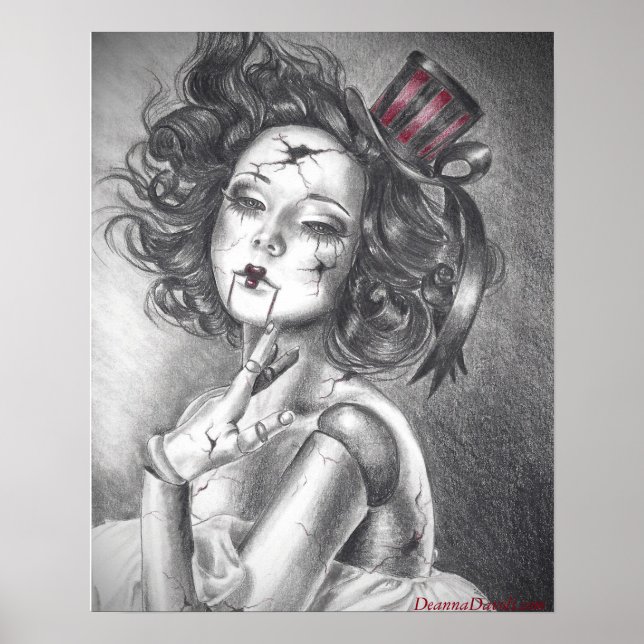 Broken Doll Wall Poster Wall Art Carnival Doll (Framsidan)