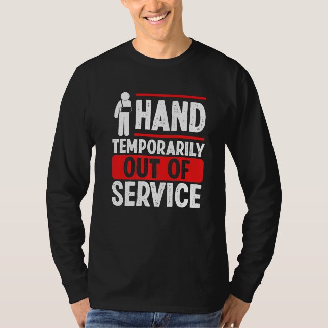 Broken Hand Humor Broken Hand Survivor Warrior T Shirt (Framsida)