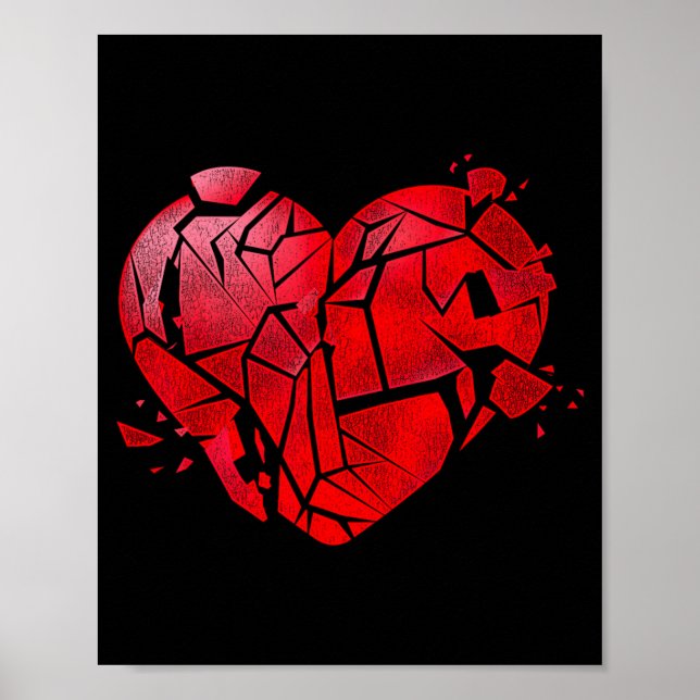 Broken Heart Anti Valentines Day  Poster (Framsidan)