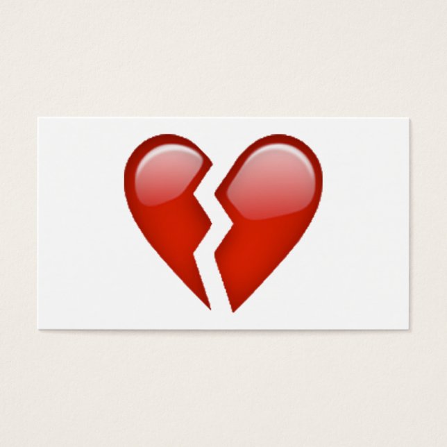 Broken Heart - Emoji Visitkort (Framsidan)