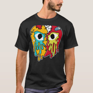 Broken Heart Gråter Drip SB-segmentet för skalmatc T Shirt