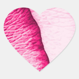 Broken Heart Ro Petal Mönster Hjärtformat Klistermärke