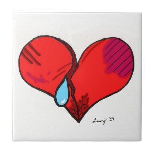 Broken Heart Tile Kakelplatta