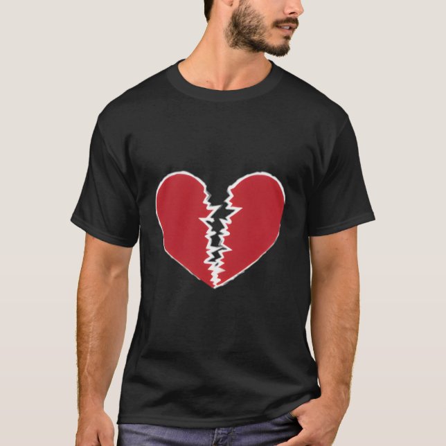Broken Kärlek Ledsen bryter upp dagtraktamente T Shirt (Framsida)