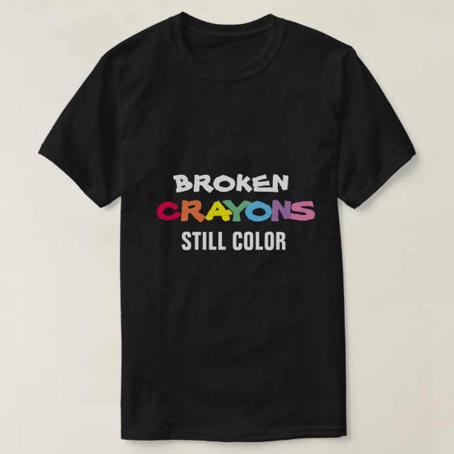 BROKEN KRITOR FORTFARANDE FÄRG T-Shirt (Design framsida)