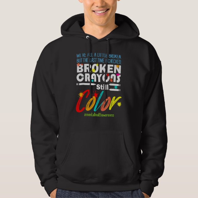 Broken Kritor still Färg Spreading Awareness Manar Hoodie (Framsida)