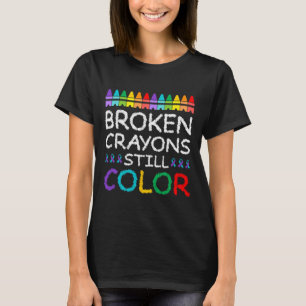 Broken Kritor still Färg Suicide Prevention T Shirt