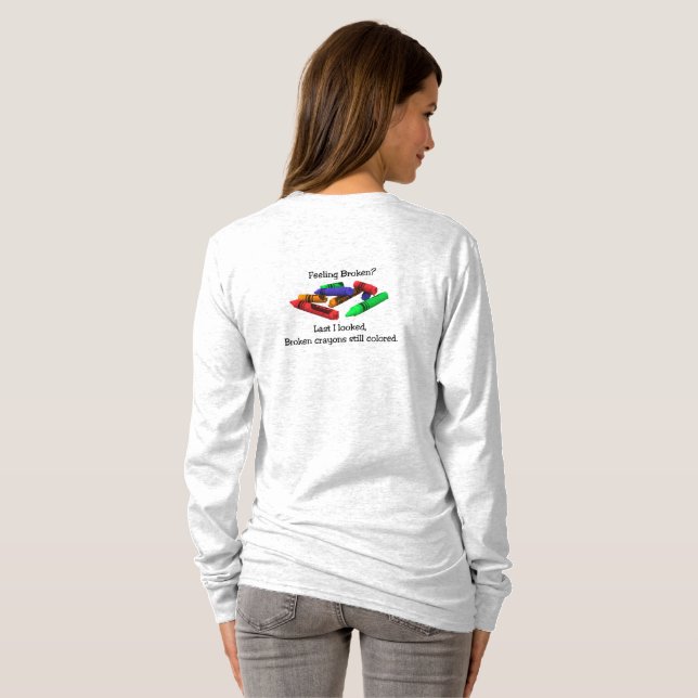 Broken Kritor Women's Basic Långärmad T-Shirt (Hel baksida)