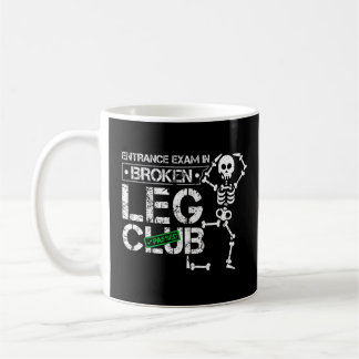 Broken Leg Klubb Joke Knee Injury Skeleton Kaffemugg