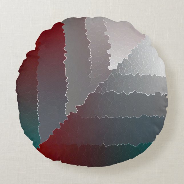 Broken mosaic rund kudde (Framsidan)