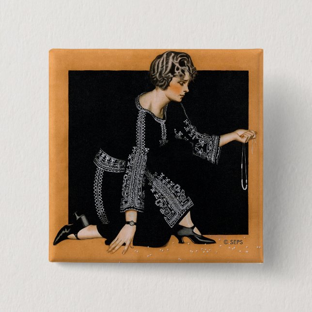 Broken Pearl Necklace Knapp (Framsida)