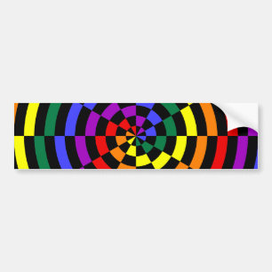 Broken Rainbow Spiral Design Bildekal