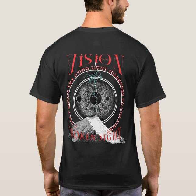 Broken Sight Gothic Öga Lightning T-Shirt (Baksida)