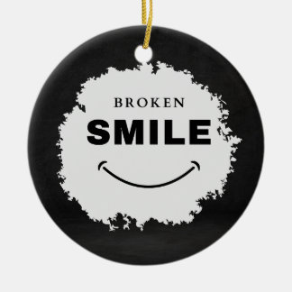 Broken Smile - Emotional Aesthetic Ceramic Ornamen Julgransprydnad Keramik