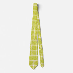 Broken Squares - Banana Gult on White Slips