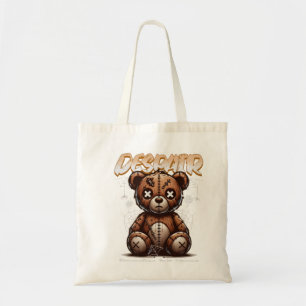 Broken Teddy Tote Bag - kämpande men stark Tygkasse