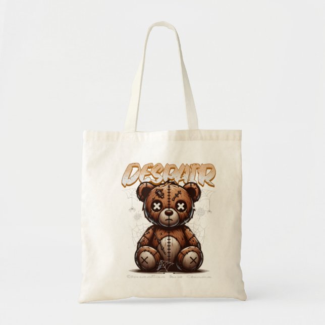Broken Teddy Tote Bag - kämpande men stark Tygkasse (Framsidan)