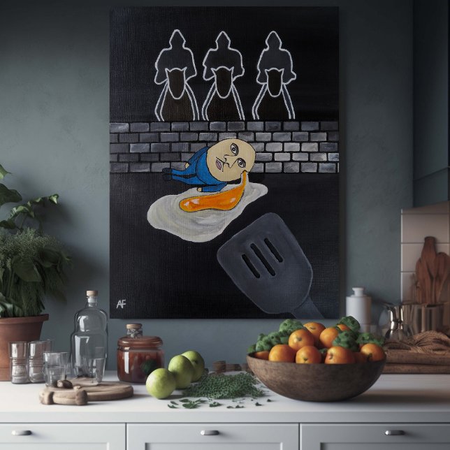 Broken Then Fried Målning av Alfred Fox Canvastryck (Skapare uppladdad)