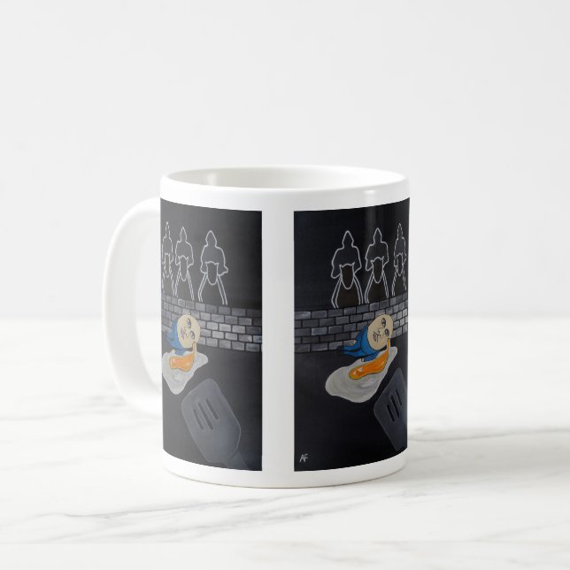 Broken Then Fried Målning av Alfred Fox Kaffemugg (Framsida vänster)