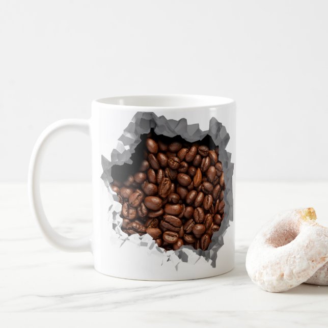 Broken Wall Coffee Bean Espresso Caffeine Mugg (Med munk)
