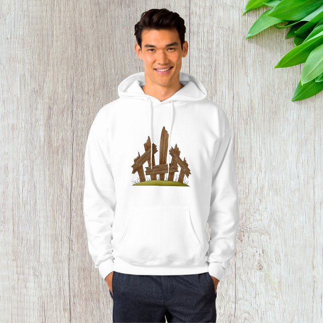 Broken Wooden Fence Rustic Farmyard Hoodie (Skapare uppladdad)