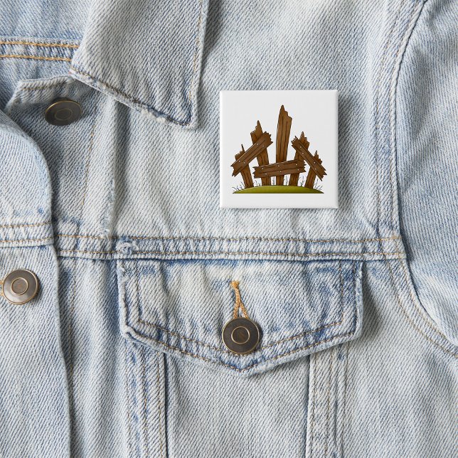 Broken Wooden Fence Rustic Farmyard Knapp (Skapare uppladdad)