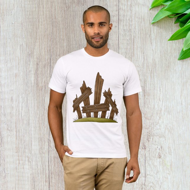 Broken Wooden Fence Rustic Farmyard T Shirt (Skapare uppladdad)