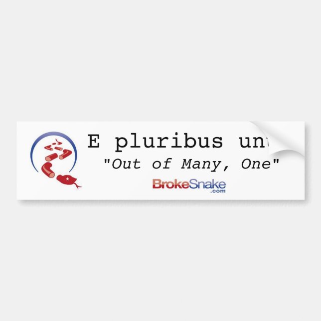BrokeSnake titel, ormsymbol, e-pluribusunum,… Bildekal (Framsidan)